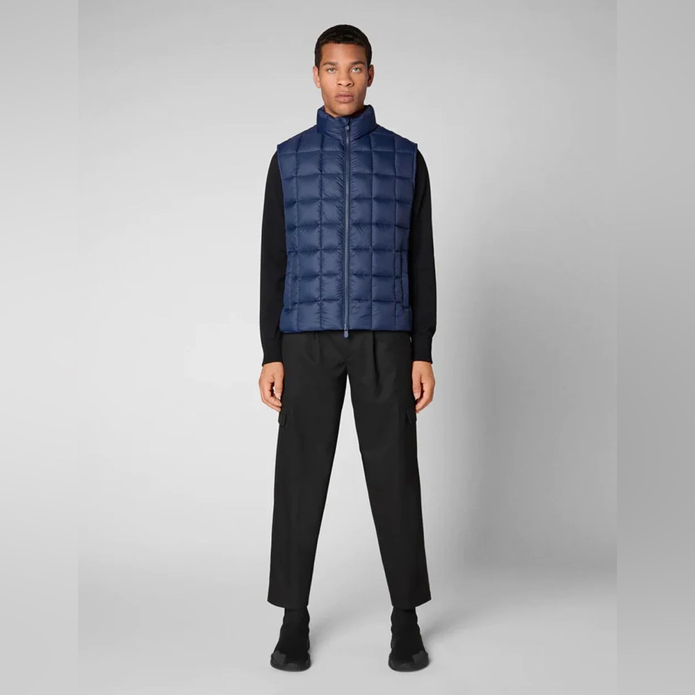 SAVE THE DUCK Blue Quilted Vest
